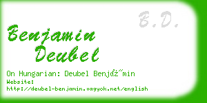 benjamin deubel business card